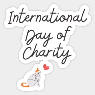 International day of Charity celebration Sticker